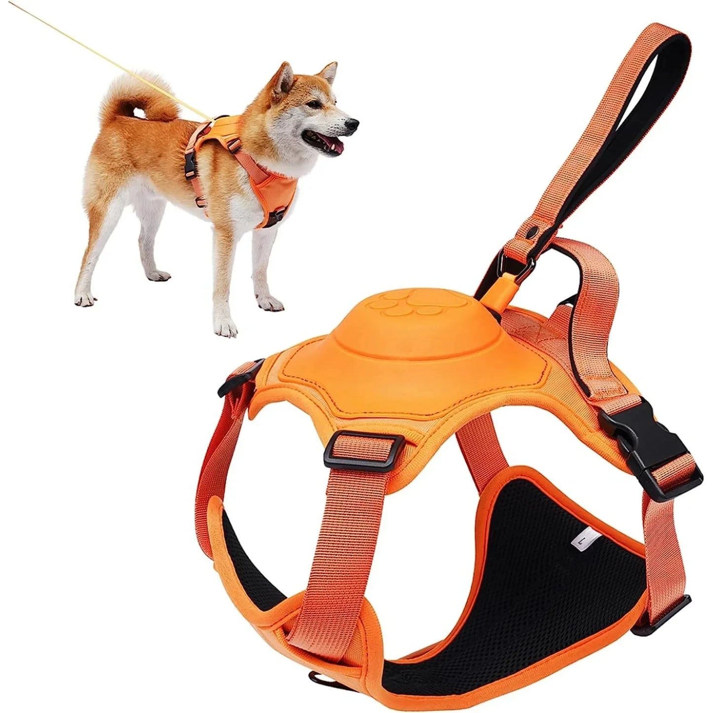 Flexible Dog Harness With Retractable Leash