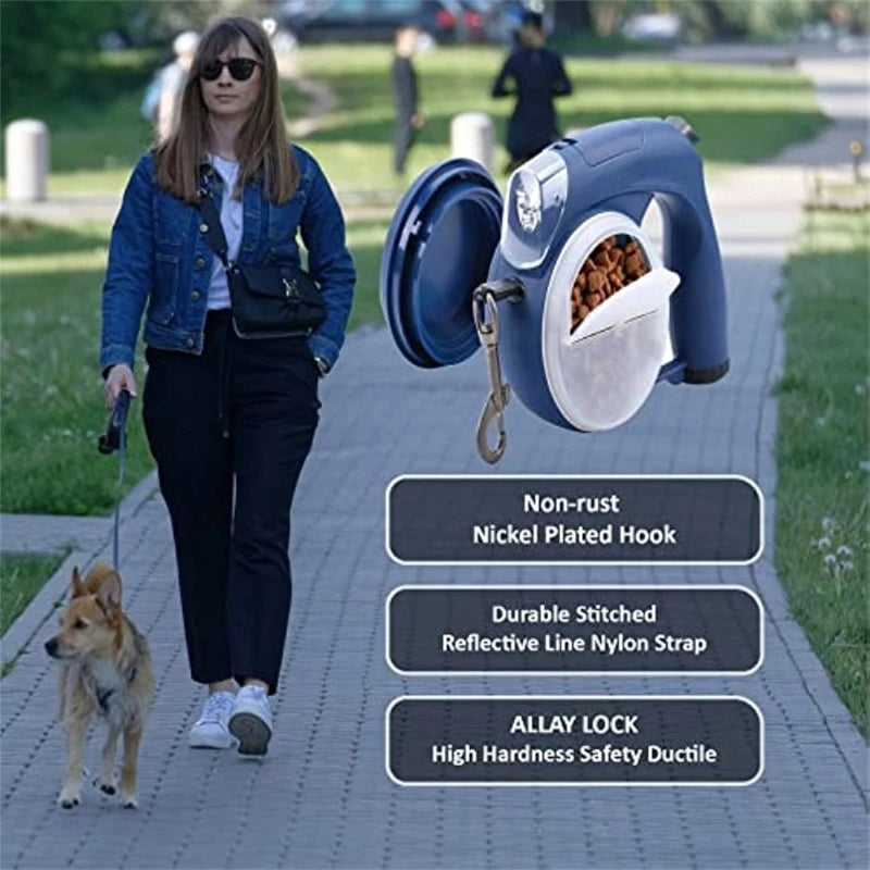 Retractable Dog Leash - With Bag Holder